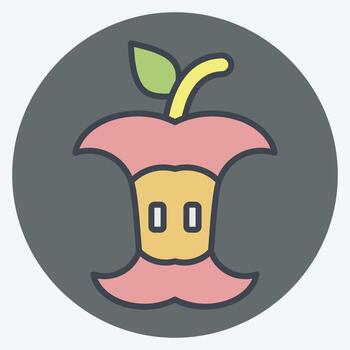 icono comida desperdiciar. relacionado a residuos clasificación símbolo. color compañero estilo. diseño editable vector