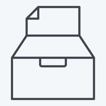 Icon Paper. related to Waste Sorting symbol. line style. design editable vector