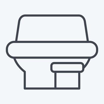 icono plástica envase. relacionado a residuos clasificación símbolo. línea estilo. diseño editable vector