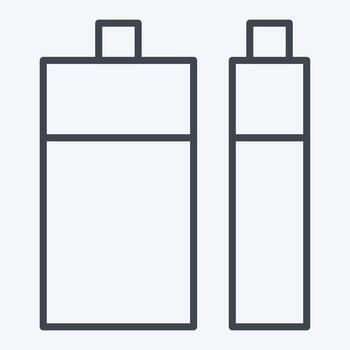 Icon Battery. related to Waste Sorting symbol. line style. design editable vector