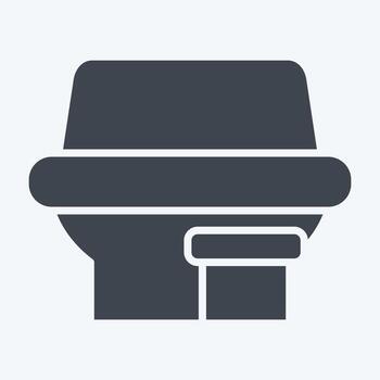 icono plástica envase. relacionado a residuos clasificación símbolo. glifo estilo. diseño editable vector