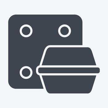 Icon Styrofoam. related to Waste Sorting symbol. glyph style. design editable vector