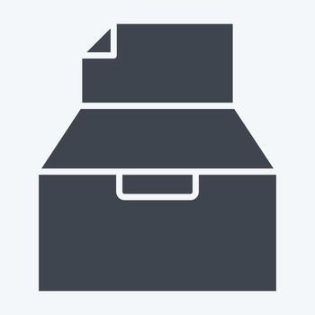 Icon Paper. related to Waste Sorting symbol. glyph style. design editable vector