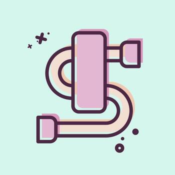 Icon Tower Rail. related to Restroom symbol. MBE style. design editable vector