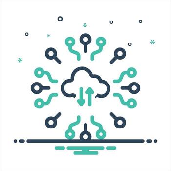 Mix icon cloud-computing vector