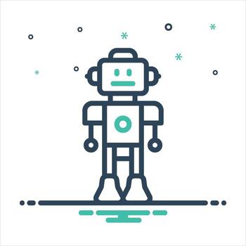 Mix icon robotics vector