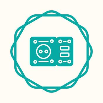 Socket symbol trendy artwork useful Illustration circle design gorgeous colorful background vector