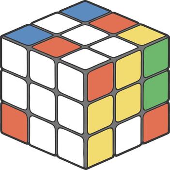 High quality rubiks cube design for game themes Stunning rubiks cube image with 3d perspective vector