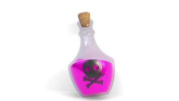 poison potion on white background video
