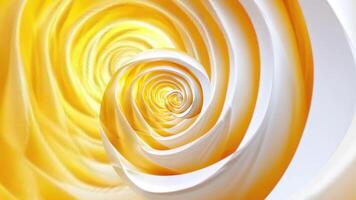 vorticoso modelli di un' giallo rosa creare un' ipnotizzante visivo effetto nel un' avvicinamento Visualizza con profondità e movimento video