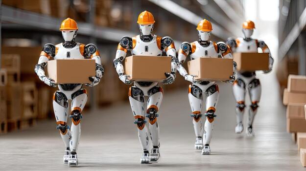 Robotics in the warehouse photo