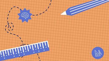 kreativ Erkundung von Design Prinzipien mit Werkzeuge auf Graph Papier im ein beschwingt Arbeitsplatz video