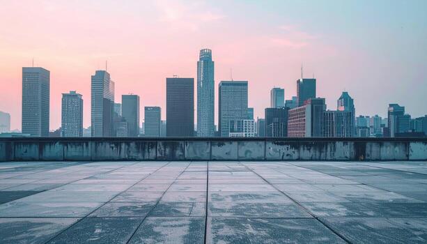 A city skyline with a view of the skyline photo