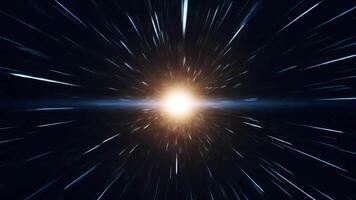 Light streaks in a tunnel abstract speed dynamic background. video