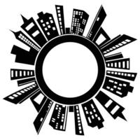 minimalista paisaje urbano silueta urbano horizonte diseño ilustración vector
