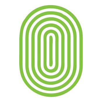 Green Fingerprint Biometric Scan Security Technology Abstract Illustration vector