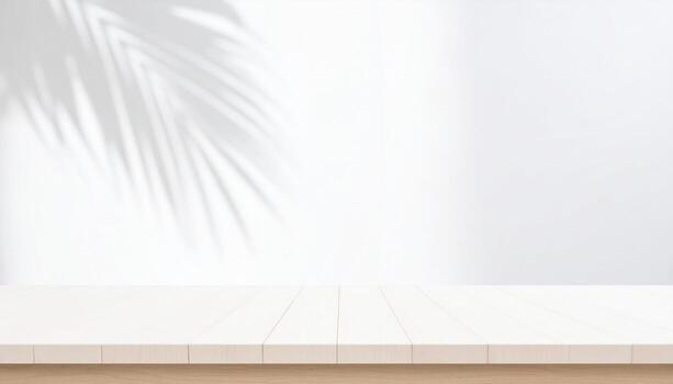 Table top with palm tree in the background photo