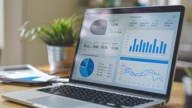 How to use a laptop for business photo