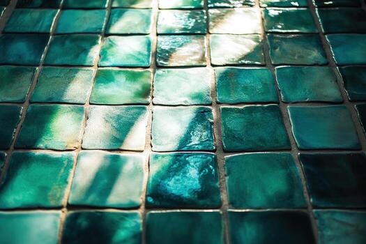 ligero Destacar texturizado turquesa losas en orden en un cuadrícula modelo demostración un vibrante, artístico superficie foto