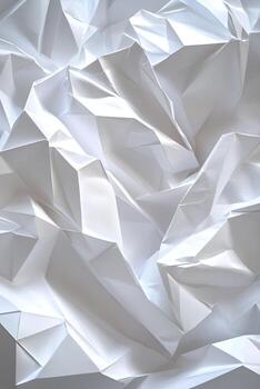 resumen blanco papel formas agudo anglos y reflexivo aviones a través de el marco foto