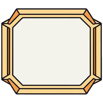 Geometric rectangle frame design with abstract shapes and lines vector