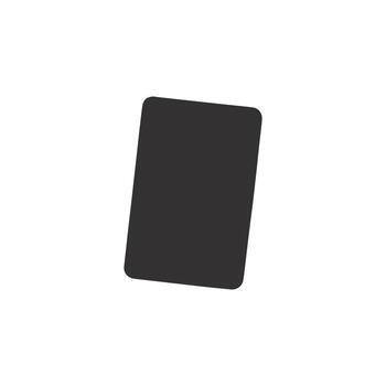 Rectangular card silhouette black simple shape icon on white background vector