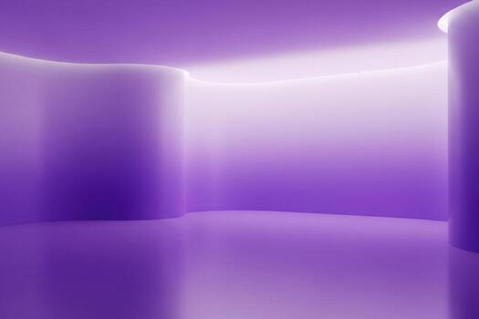 etéreo púrpura espacio resumen arquitectura con suave ligero y redondeado formas foto
