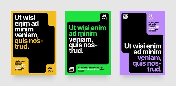 Template with abstract geometric shapes. Frame for your message or photo. Layout for poster or cover. vector