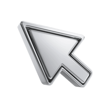 3d pixel seta cursor, digital navegação ponteiro ícone em transparente fundo png