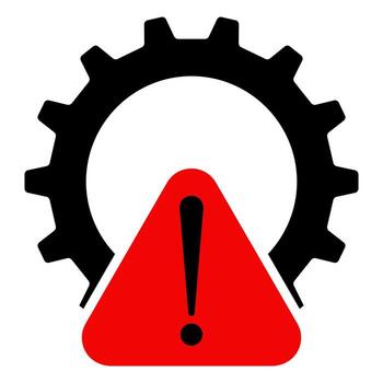 System Failure Icon Element For Design vector