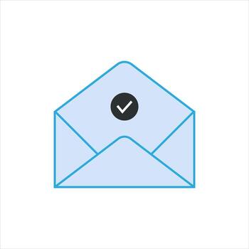 Accepted Mail Simple Icon vector