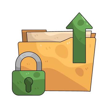 Secure Upload Illustration vector
