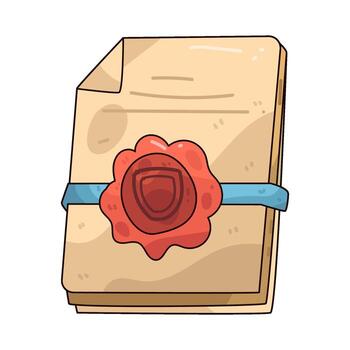 seguro archivo con sello vector