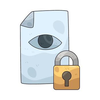Illustration of an Secure File vector