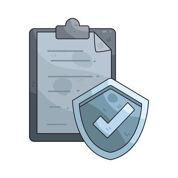 Illustration of a Secure Report vector