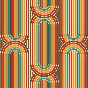 retro sin costura modelo con vistoso rayas vector