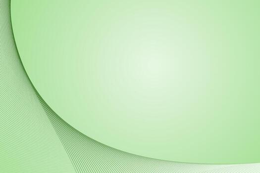 Smooth green gradient background with flowing lines vector