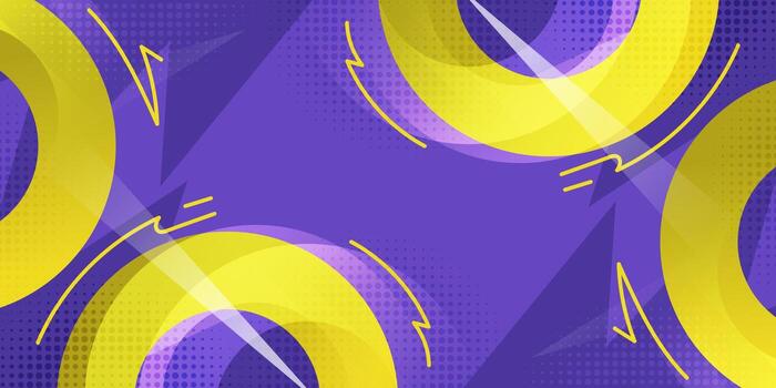 Abstract Background Design with Geometric Shapes in Yellow and Purple Color Combination vector