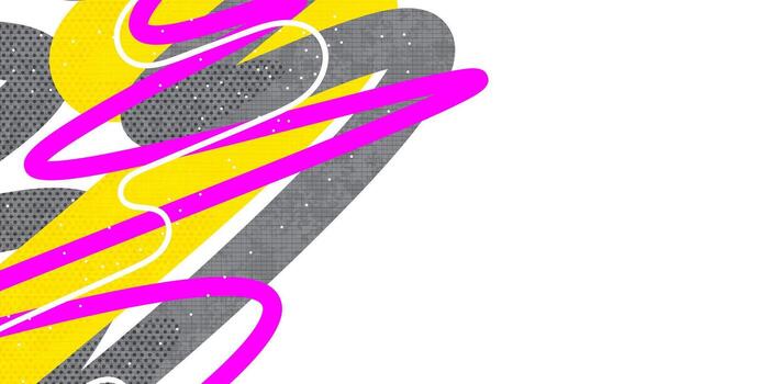 Energetic Abstract Background with Colorful Wavy Thick Lines and Texture Effect in Pop Art Style vector