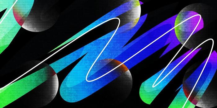 Dynamic Modern and Colorful Geometric Background Design with Gradient Shapes in Bold Colors vector