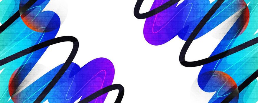 Abstract Modern Geometric Background Design with Colorful Gradient Lines and Circles vector