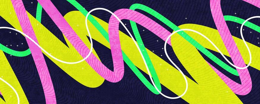 Creative Background with Colorful Lines and Texture Effects in Pop Art Style vector