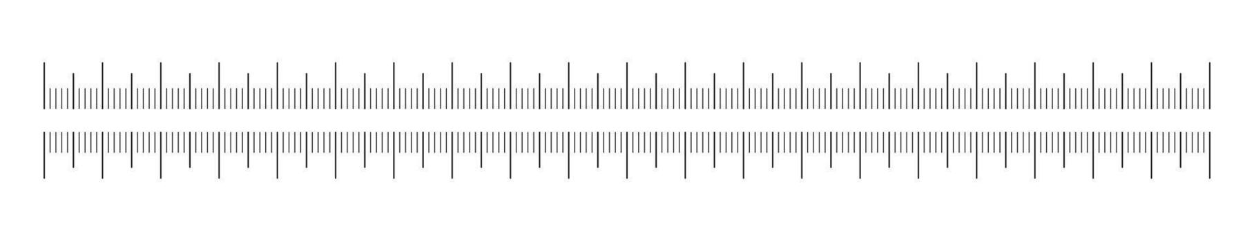 Ruler scale 20 centimeters without numbers. Measuring chart with 200 mm. Ruler scale, sewing tool template. Length measurement height, distance, math. vector