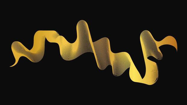 resumen fondo con lujo moderno dorado olas en oscuro antecedentes. moderno tecnología fondo, ola diseño. ilustración vector