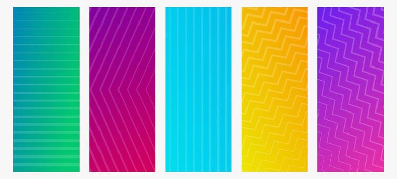 Colorful gradient patterned backgrounds vector