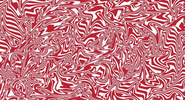 Abstract red and white swirling pattern with psychedelic texture vector