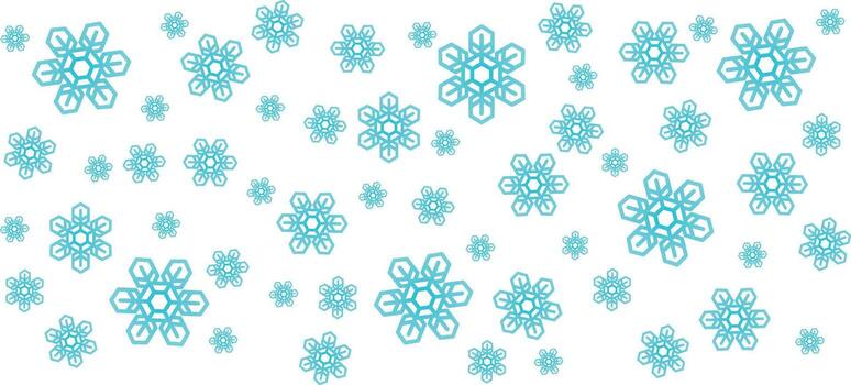 Winter pattern design, snow falling, snowflake icon set, illustration, creative graphic resource vector