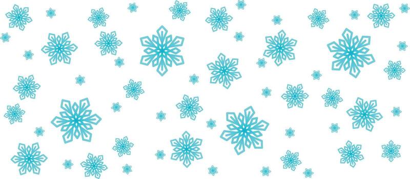 Snow falling pattern, winter background, snowflake icon set, illustration, graphic design resource vector