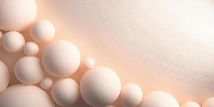 Abstract sphere composition with soft light and 3d rendering geometry photo