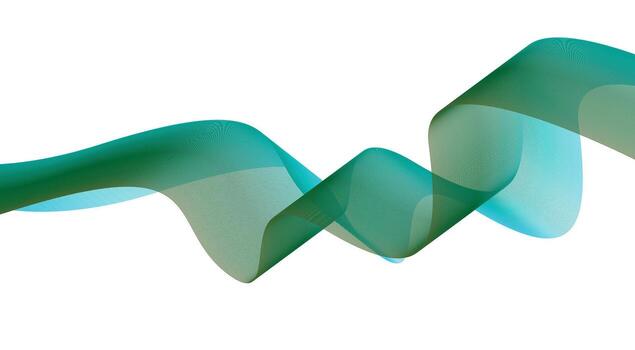Abstract Wavy Blend Curved Lines Green Cyan Color Gradient Design Background Illustration vector
